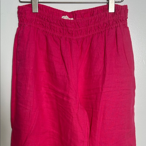 Anthropologie Fuchsia Linen Textured Pants Medium - Picture 3 of 8